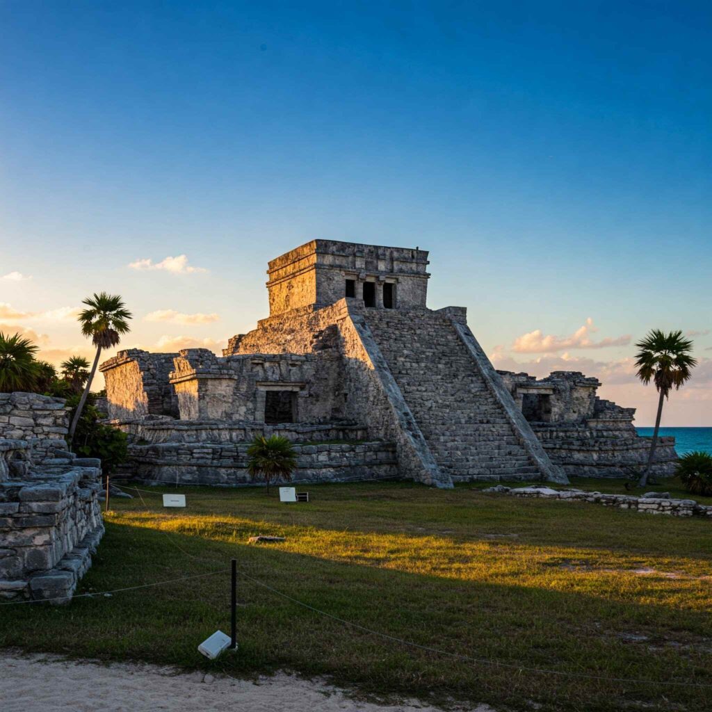 Ancient Mayan ruins at Tulum, Mexico.